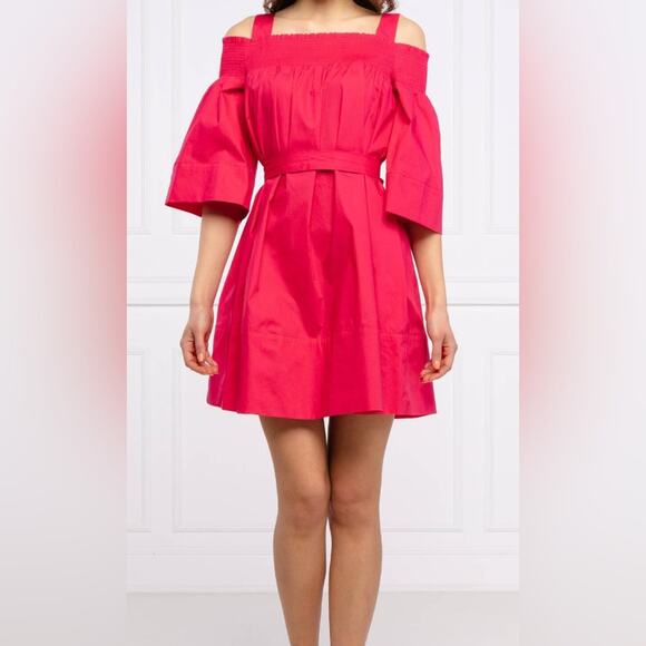 Twinset Pink Mini Dress | Size 38 | Chic Off-Shoulder Style 💕🌸 - Picture 1 of 7